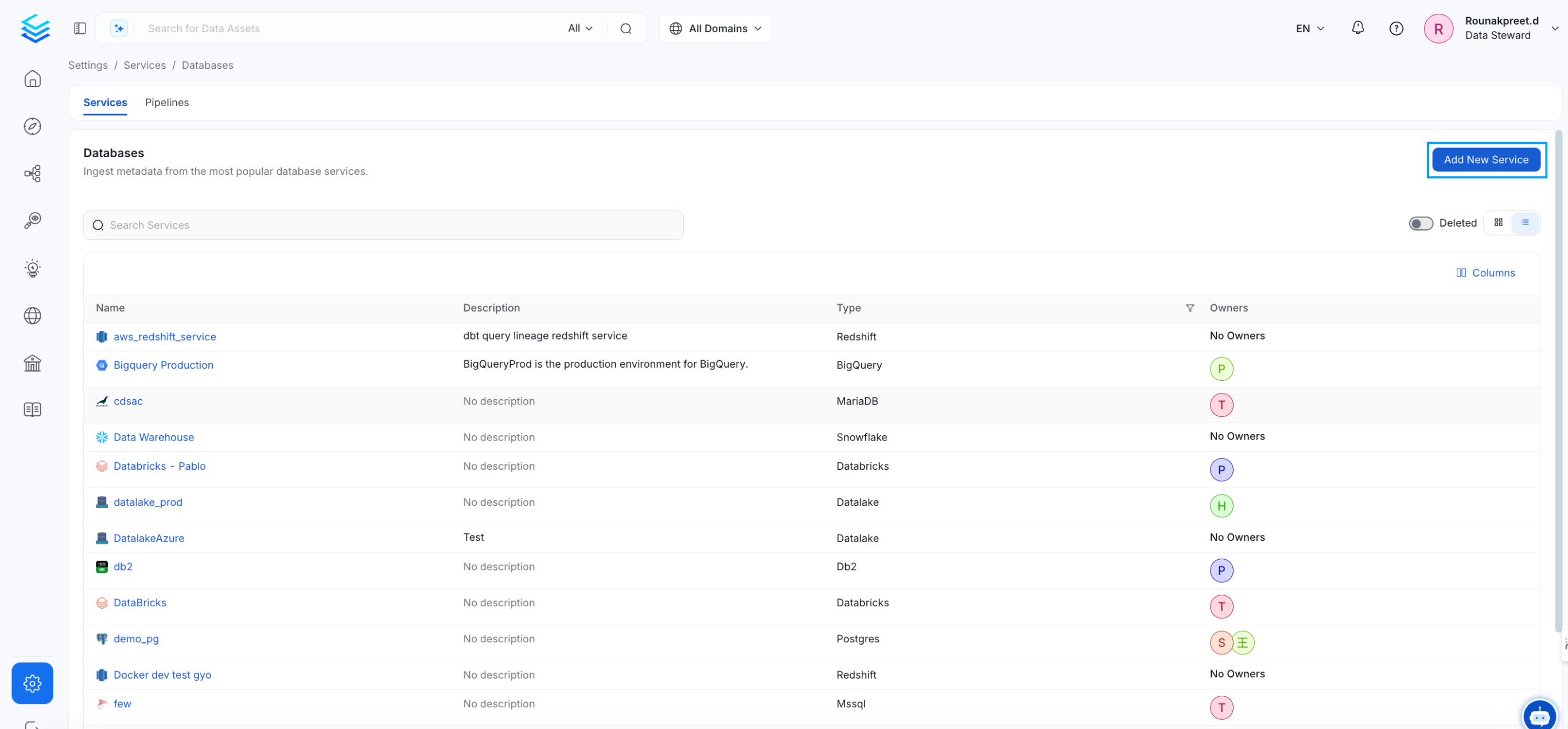 Adding Database Service